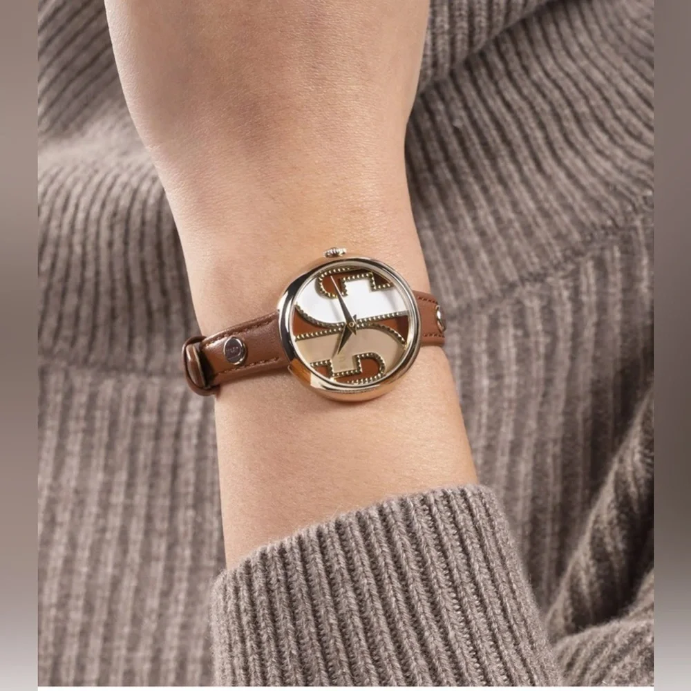 Furla Cosy Brown Genuine Leather Strap Watch